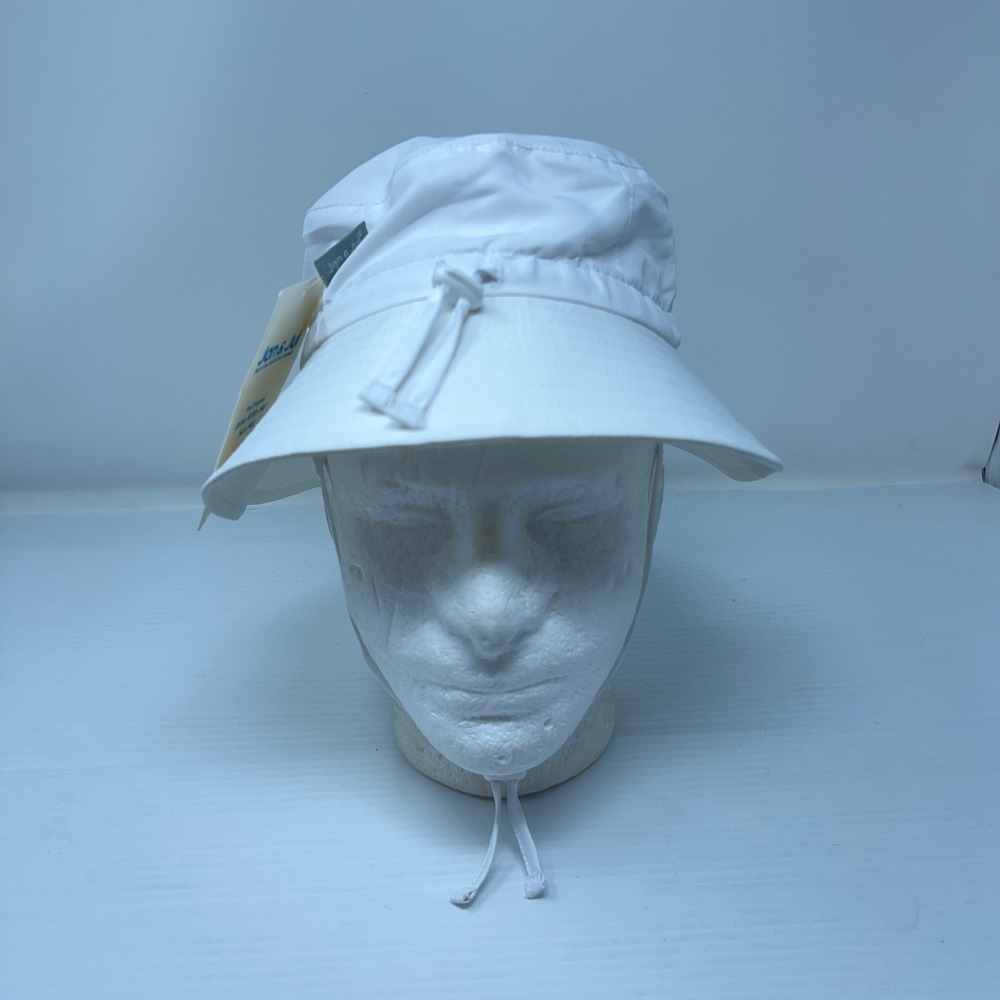 Jan & Jul Baby 6-24M White Aqua-Dry Grow-With-Me Bucket Sun Hat NWT *Flaw